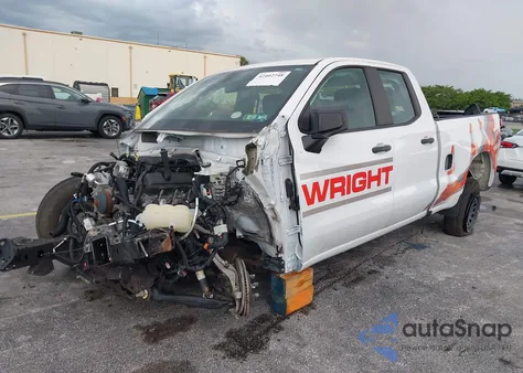 2021 Chevrolet Silverado 1500 2Wd Double Cab Standard Bed Wt из США, поврежденный, VIN 1GCRWAEH4MZ202125